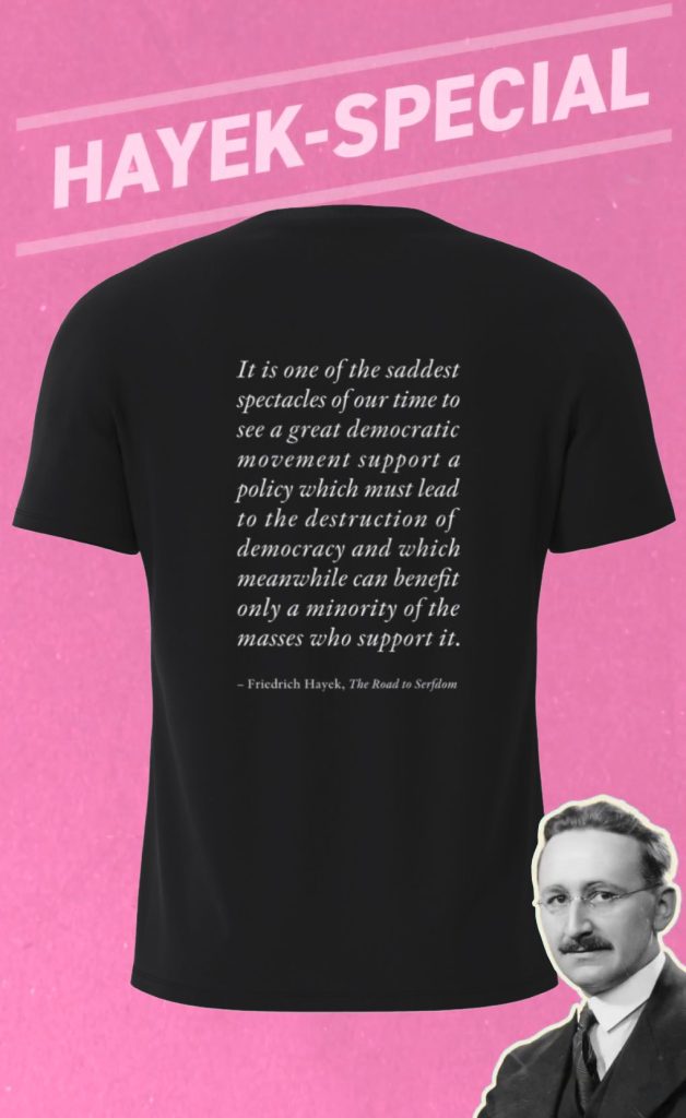 T-shirt Hayek ”Serfdom” (Herr)
