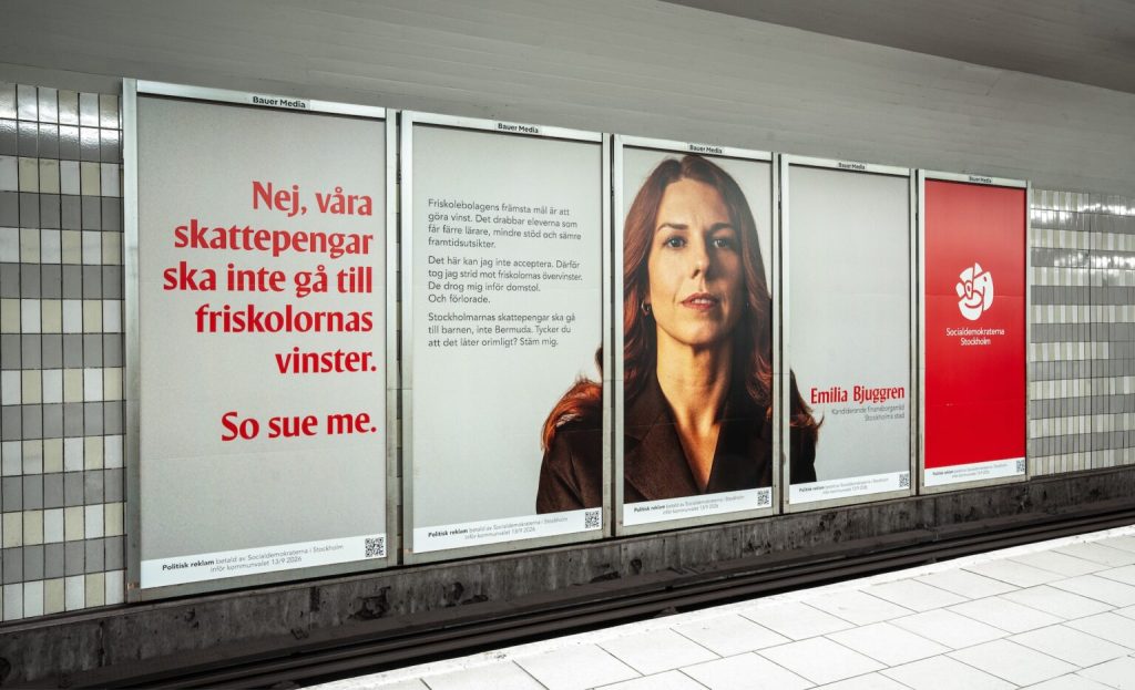 S-reklam i tunnelbanan