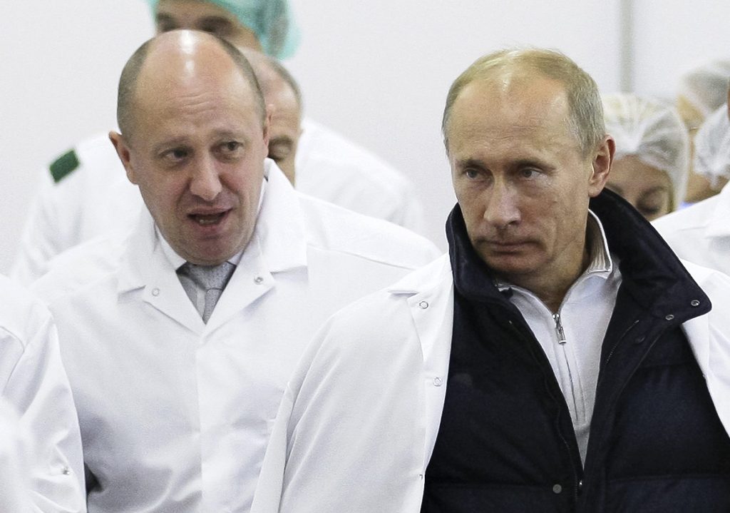 Jevgenij Prigozjin och Vladimir Putin