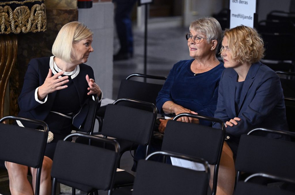 Magdalena Andersson, Anna-Karin Hatt och Maud Olofsson