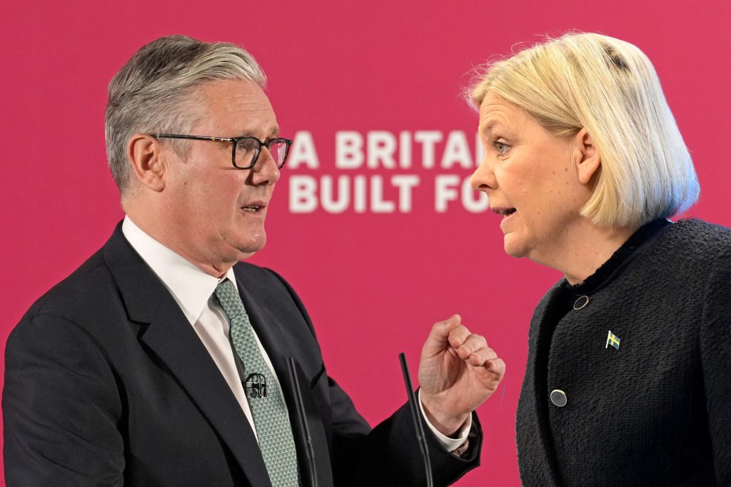 Keir Starmer och Magfdalena Andersson